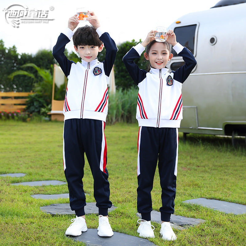 Children's Spring Autumn Uniform Set with Long Pants