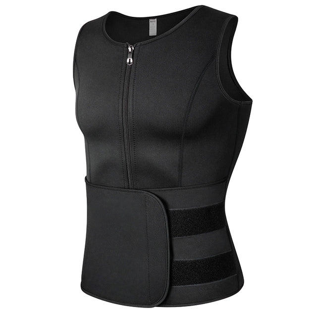 Men's Double Waistband Fitness Suit for Belly Tightening