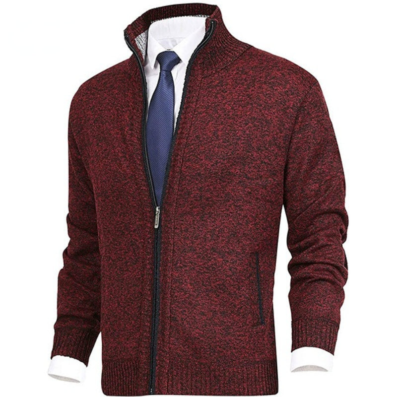 Men's Large Knitwear Cardigan Jacket with Collar