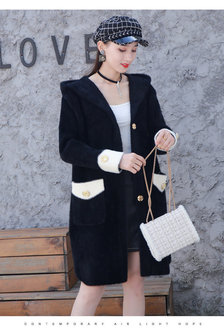 New Double-Sided Cashmere Butterfly Embroidered Coat