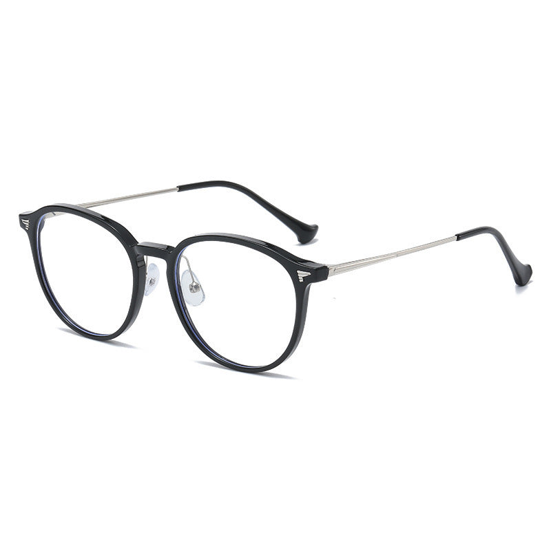 Fashionable Anti-Blue Light Oval Glasses for Students