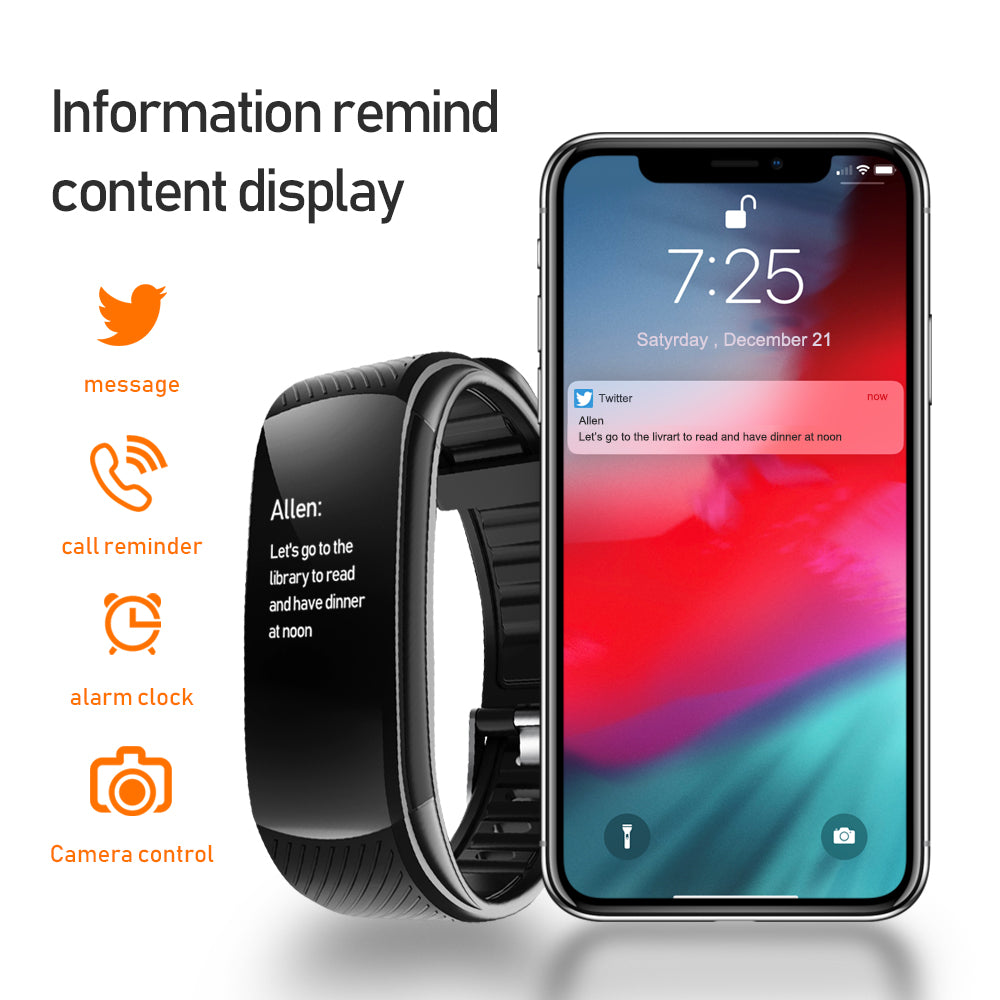 Waterproof Fitness Tracker with Heart Rate and Blood Pressure