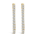 14K Gold 1.0 Cttw Oval Lab Grown Diamond Hoop Earrings