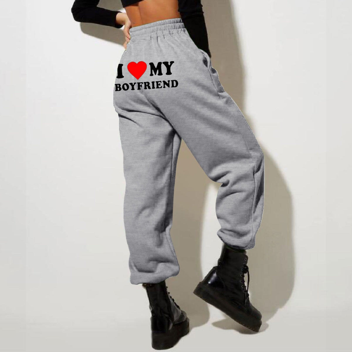 "My Boyfriend Printed Casual Sweatpants for Men & Women"