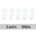 5 Pairs Women's Breathable Cotton Ankle Sports Socks