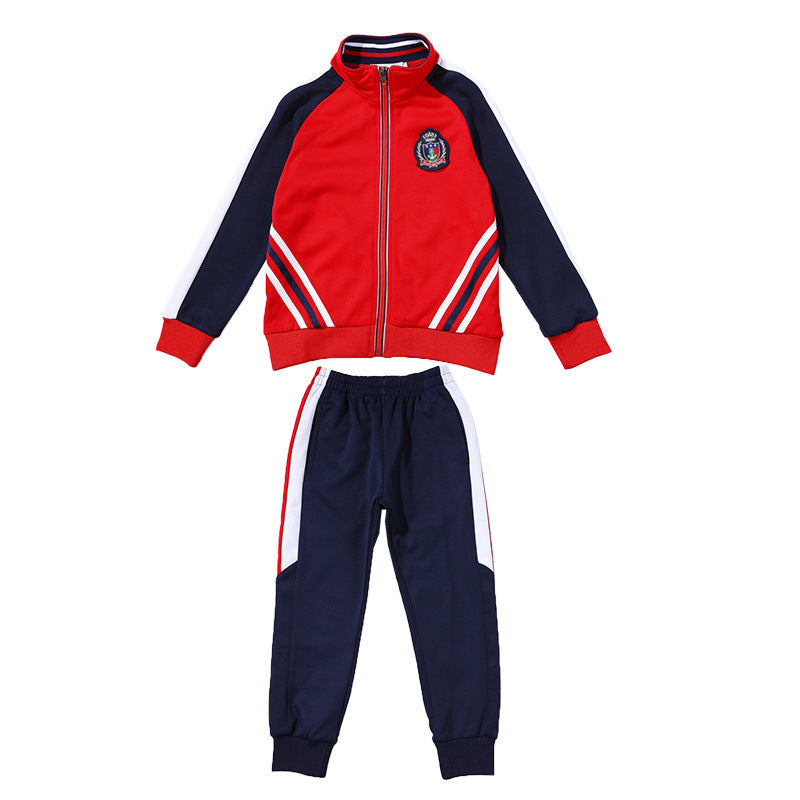 Children's Spring Autumn Uniform Set with Long Pants