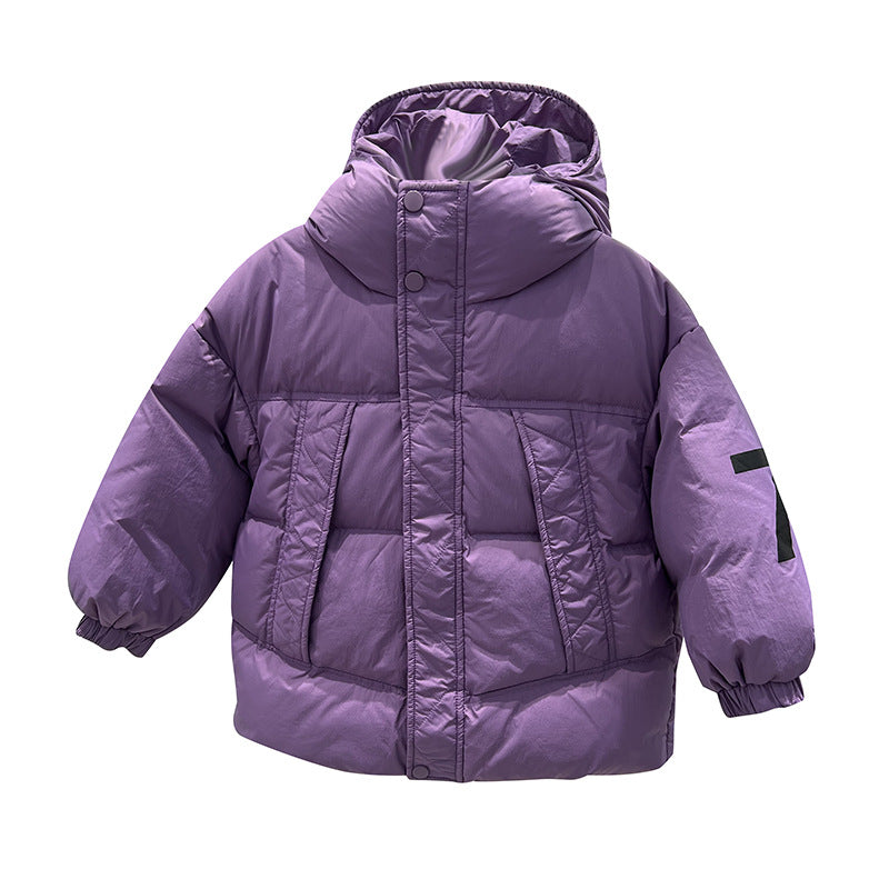 Children's Thickened Down Jacket with Hood for Winter