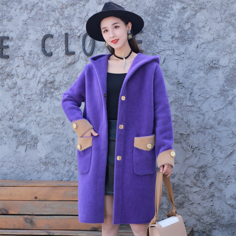 New Double-Sided Cashmere Butterfly Embroidered Coat