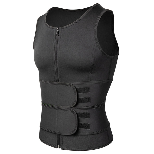 Men's Double Waistband Fitness Suit for Belly Tightening