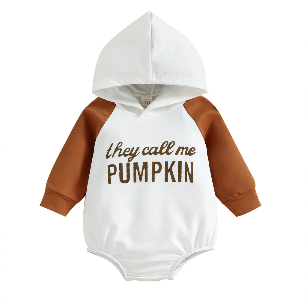 Infant Color Matching Hooded Jumpsuit for Ages 0-2