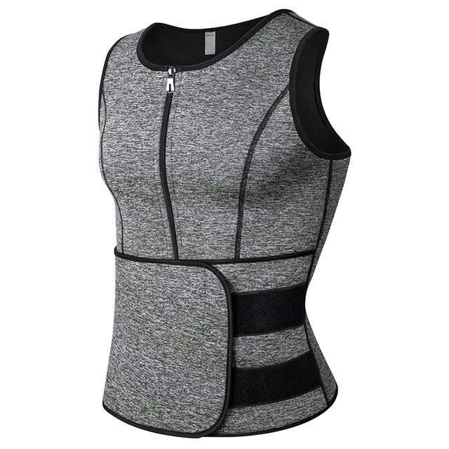 Men's Double Waistband Fitness Suit for Belly Tightening