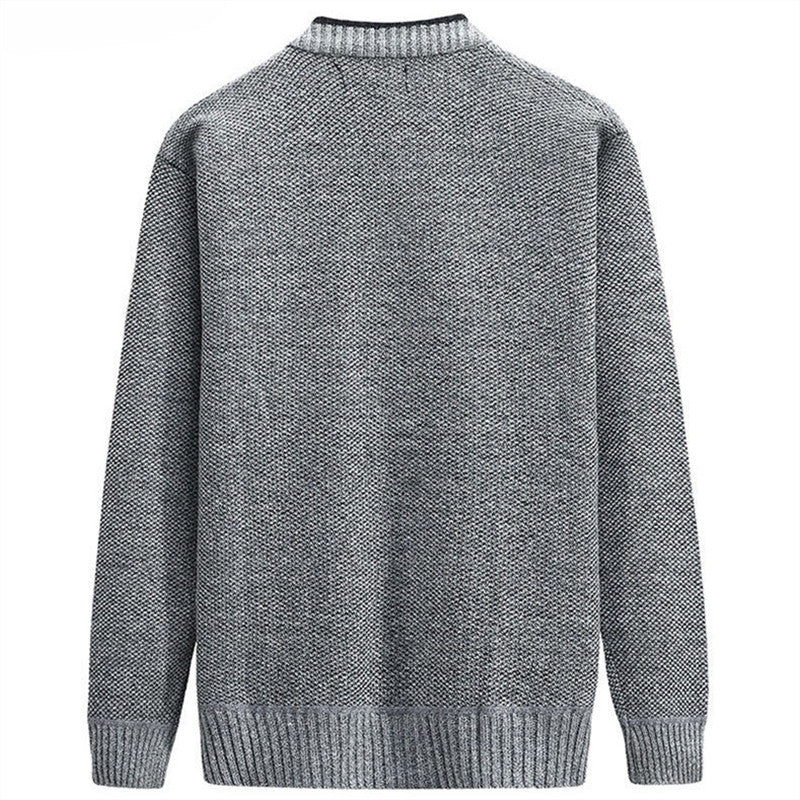 Men's Thick V-Neck Knitted Cardigan for Autumn Winter