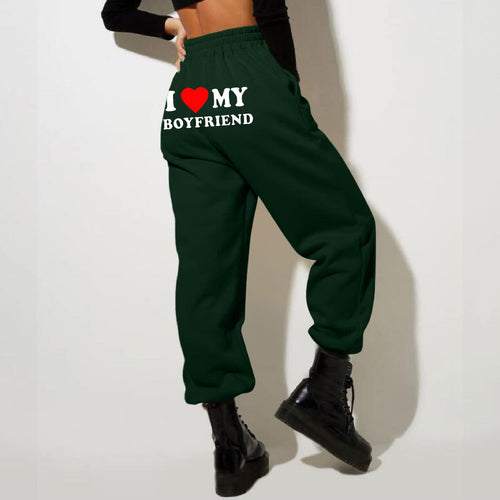 "My Boyfriend Printed Casual Sweatpants for Men & Women"