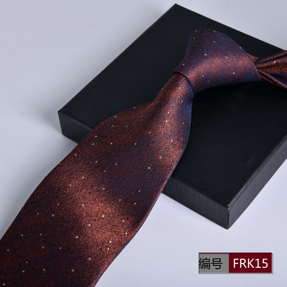 Men's Formal 8cm Striped Tie for Weddings and Business