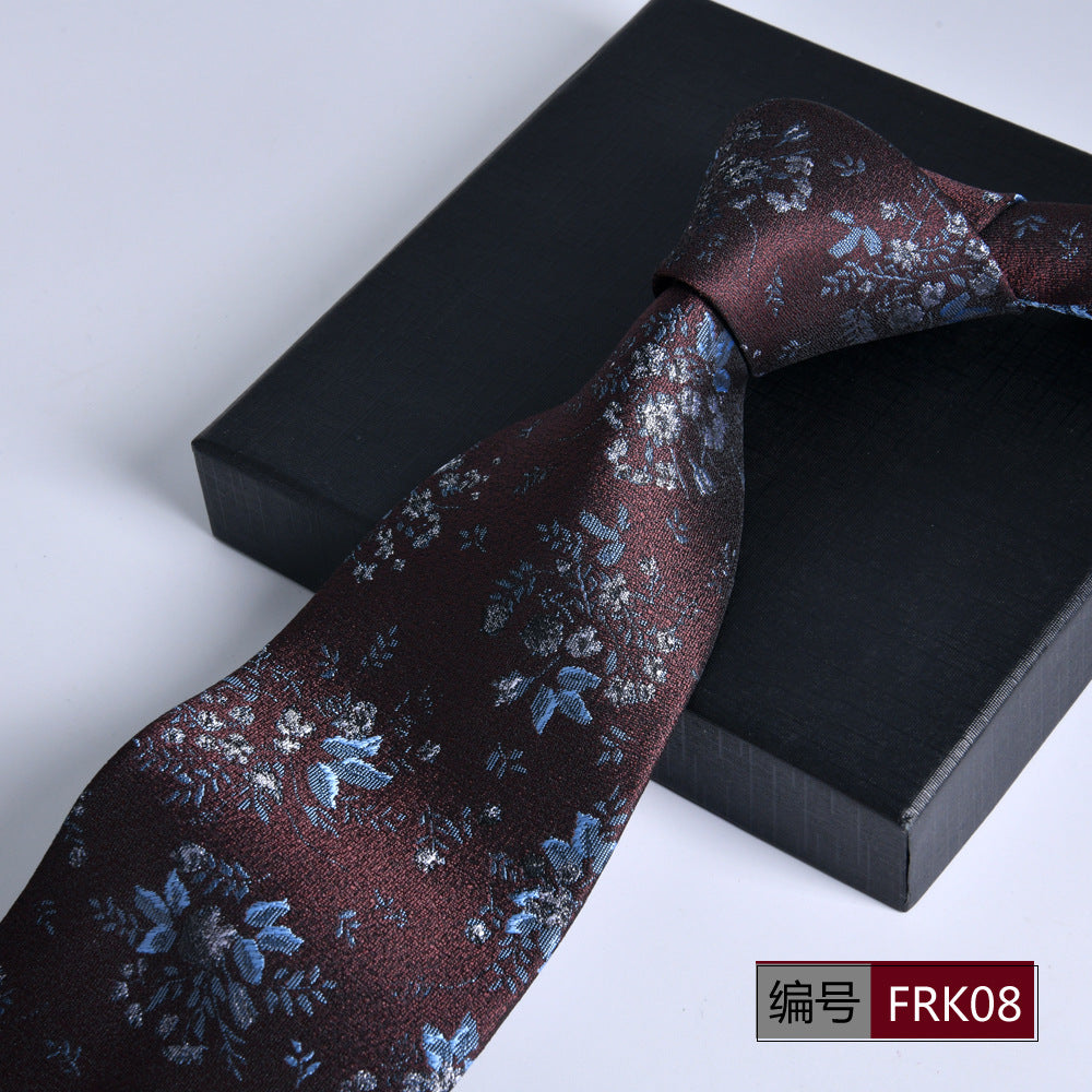 Men's Formal 8cm Striped Tie for Weddings and Business