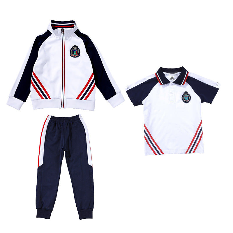 Children's Spring Autumn Uniform Set with Long Pants