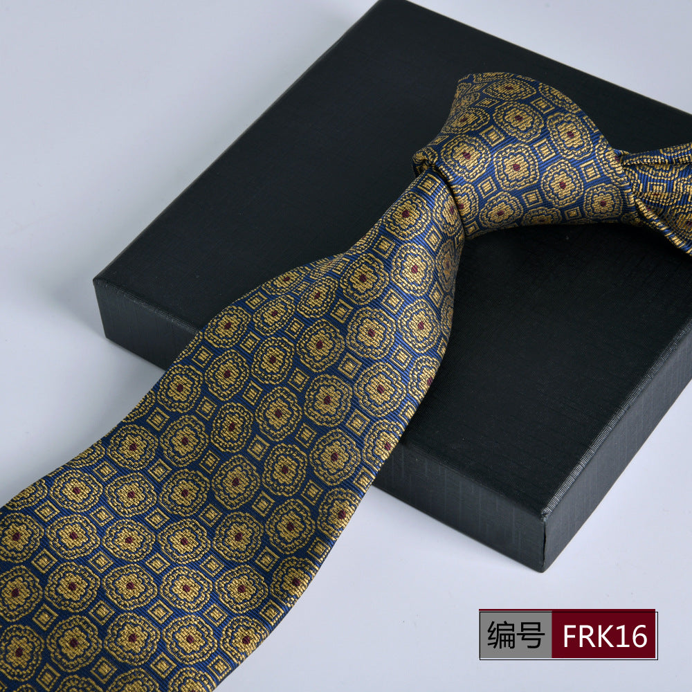 Men's Formal 8cm Striped Tie for Weddings and Business