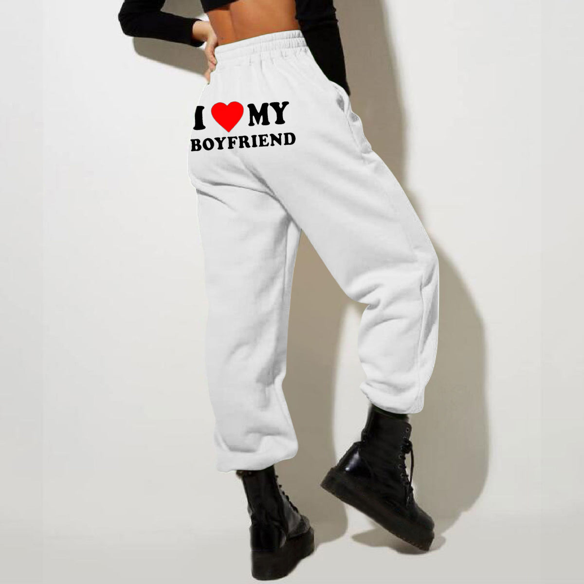 "My Boyfriend Printed Casual Sweatpants for Men & Women"
