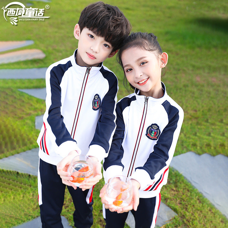 Children's Spring Autumn Uniform Set with Long Pants
