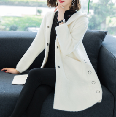 New Double-Sided Cashmere Butterfly Embroidered Coat