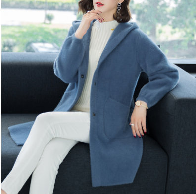 New Double-Sided Cashmere Butterfly Embroidered Coat